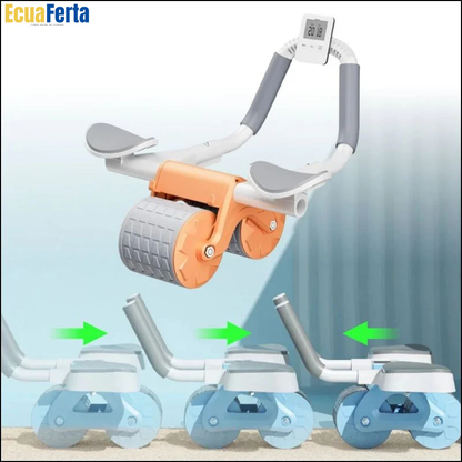 Rodillo Para Abdominales Con Ruedas Dobles Estables Y Soporte Para Teléfono