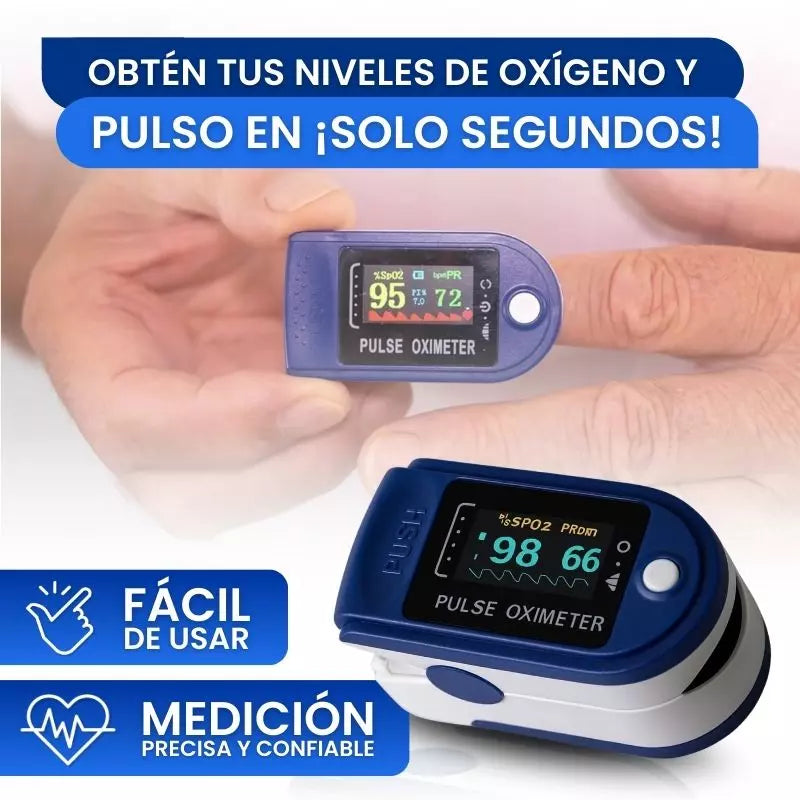 OXÍMETRO | Mide Glucosa, Oxígeno y Pulso