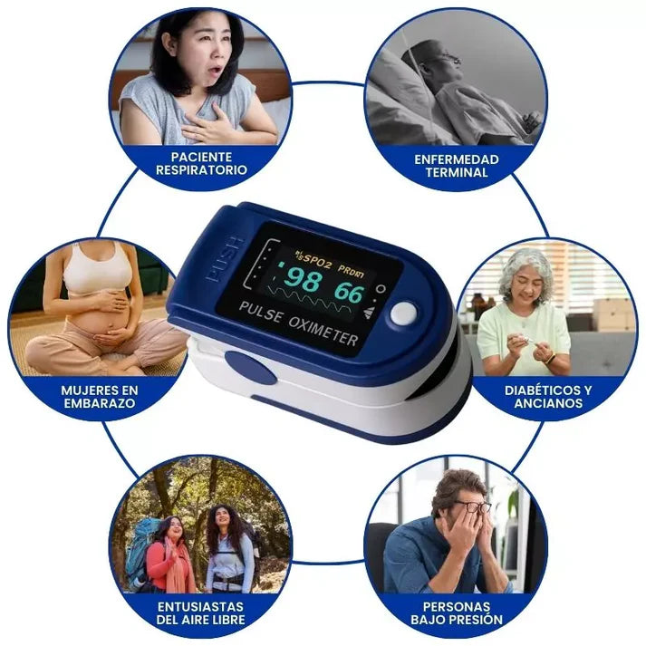 OXÍMETRO | Mide Glucosa, Oxígeno y Pulso