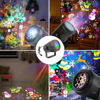 Proyector Navideño Multi Figuras LED – Magia en tu hogar 🎄🎇